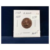 1983 Can Penny, Red N BDS Unc. MS65