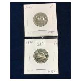 2004, 1970 Can Nickels Unc. MS65
