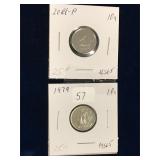 1979, 2001P Can Dimes, Uncirculated MS65