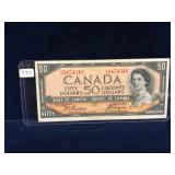 1954 Canadian $50 Bank Note