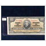 1937  Canadian $100 Bank Note