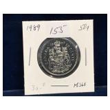 1989 Can Half Dollar  Unc. MS65
