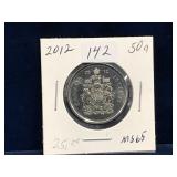 2012 Can Half Dollar  Unc. MS65
