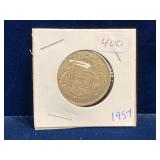 1957 Canadian Silver 50 cent piece