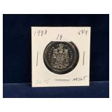 1993 Can Half Dollar,   Uncirculated MS65