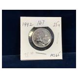 1992 Can Quarter  Unc. MS65