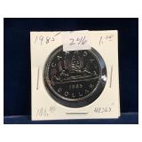 1985 Can Dollar Coin,  Unc. MS65