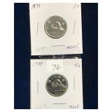 1979, 1989 Can Nickels Unc. MS65