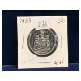 1983 Can Half Dollar,  Unc. MS65