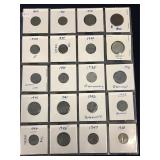 20 German coins in a page
