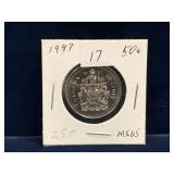 1997 Can Half Dollar,   Uncirculated MS65