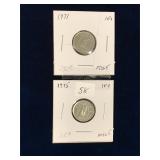 1971, 1975 Can Dimes, Uncirculated MS65