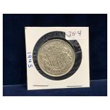 1945 Canadian Silver 50 cent piece