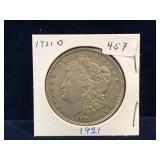 1921D USA  Morgan Silver Dollar