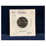 1981 Can Nickel Magnetic, Unc. MS65