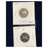 1978, 1969 Can Nickel Unc. MS65