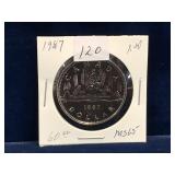 1987 Can Dollar Coin Unc. MS65