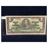 1937  Canadian $1 Bank Note