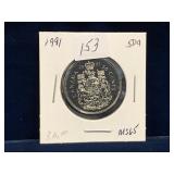 1991 Can Half Dollar  Unc. MS65