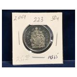 2001 Can Half Dollar,  Unc. MS65