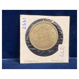 1957 Canadian Silver 50 cent piece