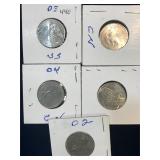 five USA Quarters in the 2000