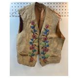 Native American beaded deerskin vest