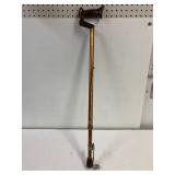Light weight adjustable cane w ice foot