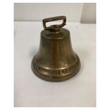Colonial brass bell. 3' tall