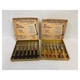 'Dinkee' knife sets. Original boxes