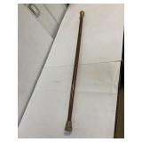 Vintage brass and wood walking stick.
