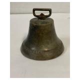 Colonial brass bell. 3' tall