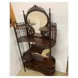 Victorian Art Nouveau Beveled Mirrored Etagere