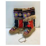 Vintage Native American beaded mukluks