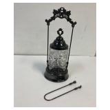 Victorian pickle castor set. Silver plated frame.