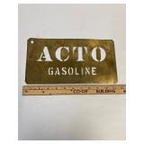 Acto Gasoline brass stencil