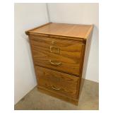 2 Drawer Wood Filing Cabinet 18 3/4 x16.5 x 27.5 H