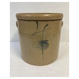 Red Wing 4 gallon 'bee sting' crock. Cracked