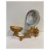 Coal oil wall lamp bracket and refector