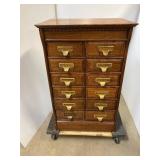 Antique Oak Shannon Filing Cabinet