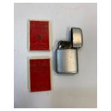 Ronson lighter and flint boxes.