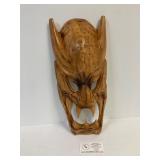 Wood mask carving decoration