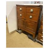 Antique Oak Sectional Filing Cabinet