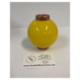 Rare yellow glass lightning rod ball