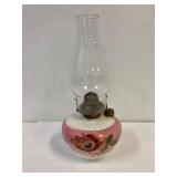 Queen Anne type coal oil lamp.