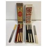 Sheffield knife sets in original boxes