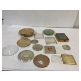 plates and lenses. Glass and plastic