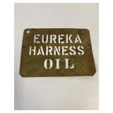 Eureka Harness oil brass stencil
