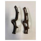 Cast iron buggy whip holders