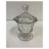 Cut glass candy or jam jar